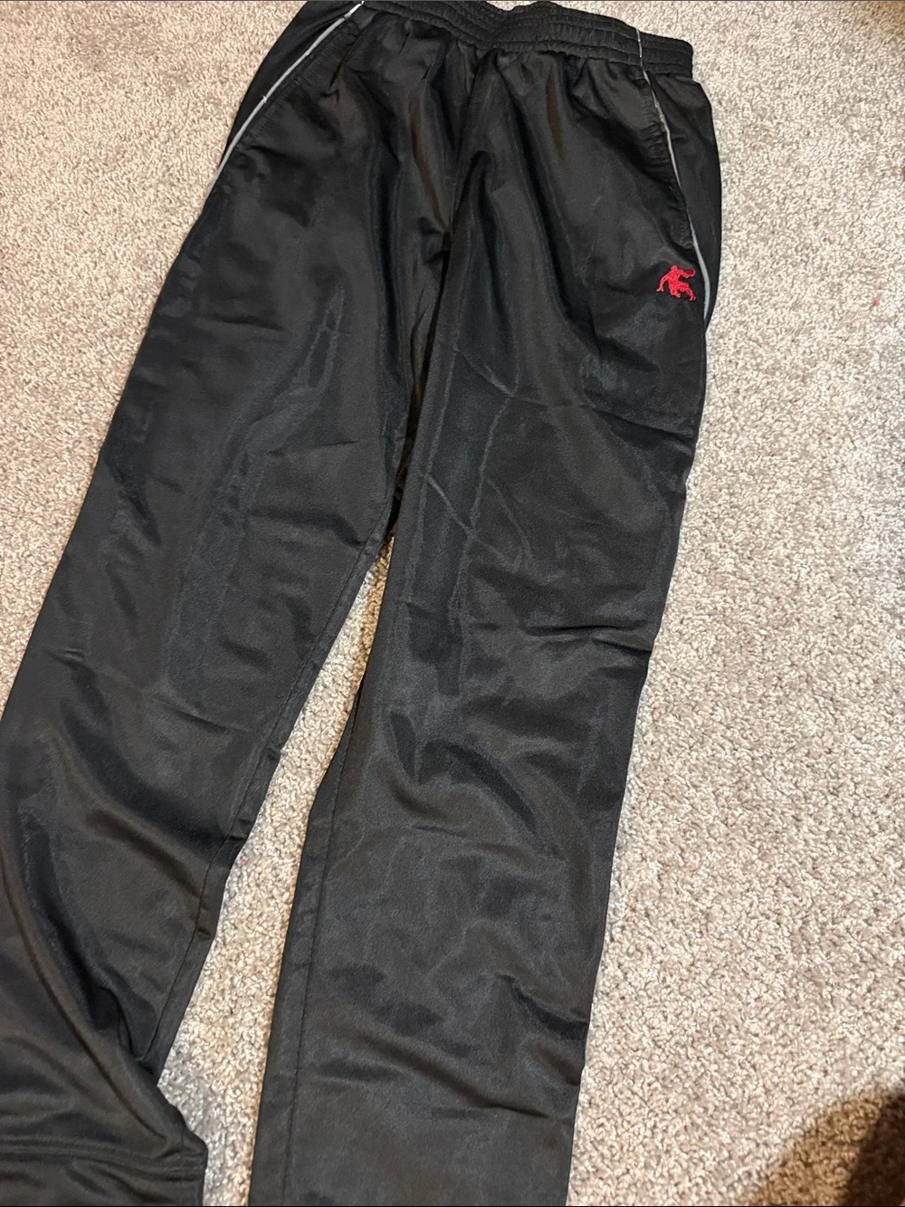 Kids Black Athletic Track Pants